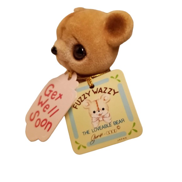 Josef Originals Fuzzy Wuzzy 2” Bear Bandaid Get Well Soon Vtg Figurine Japan - Picture 3 of 11